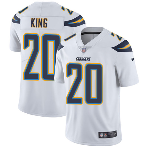 Nike Chargers #20 Desmond King White Men's Stitched NFL Vapor Untouchable Limited Jersey